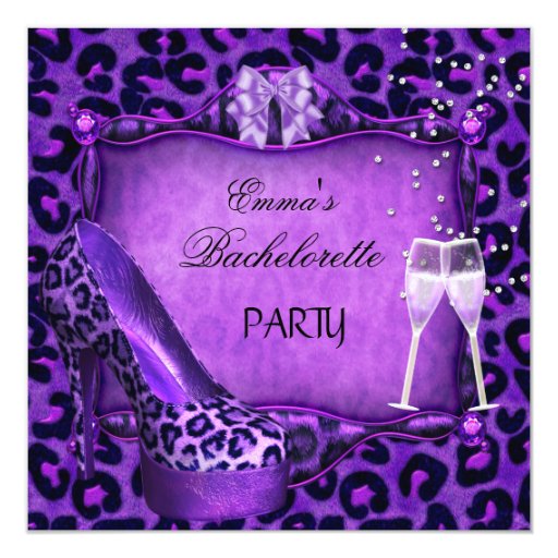Purple Bachelorette Party Invitations 6