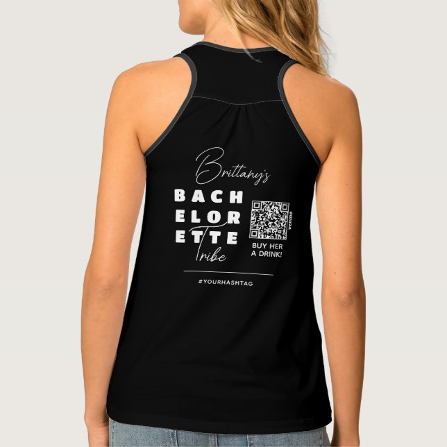 Bachelorette Party QR Code Tank Top (Back)
