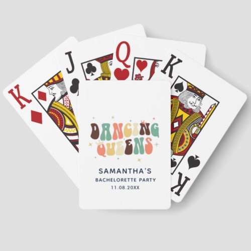 Bachelorette Party Retro Disco Dancing Queens Jumbo Poker Cards