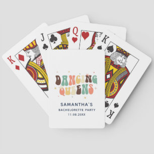 Bachelorette Party Retro Disco Dancing Queens Poker Cards