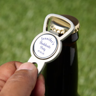 Bachelorette Party Retro Modern Blue Classy Script Divot Tool