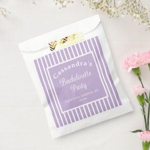 Bachelorette Party Retro Modern LightPurple Classy Favor Bag