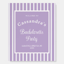 Bachelorette Party Retro Modern LightPurple Classy