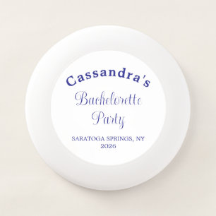 Bachelorette Party Retro Modern Royal Blue Classy Wham-O Frisbee