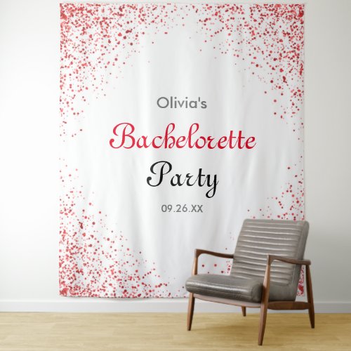Bachelorette Party Rose Gold Glitter Backdrop