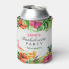 Bachelorette Party Rustic Tropical Floral Flamingo