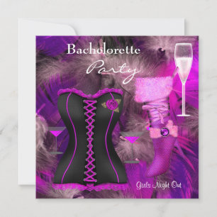 Bachelorette Party Shoes Hi Heels Boots Corset Invitation