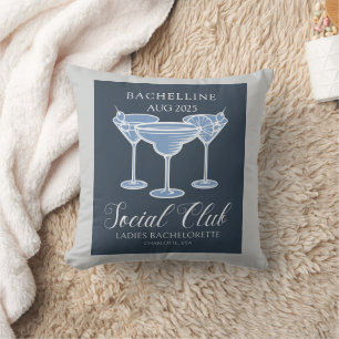 Bachelorette Party Social Club Throw Pillow