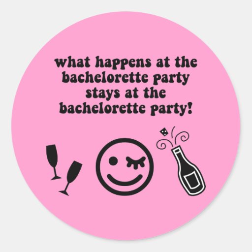 Bachelorette Party Classic Round Sticker | Zazzle