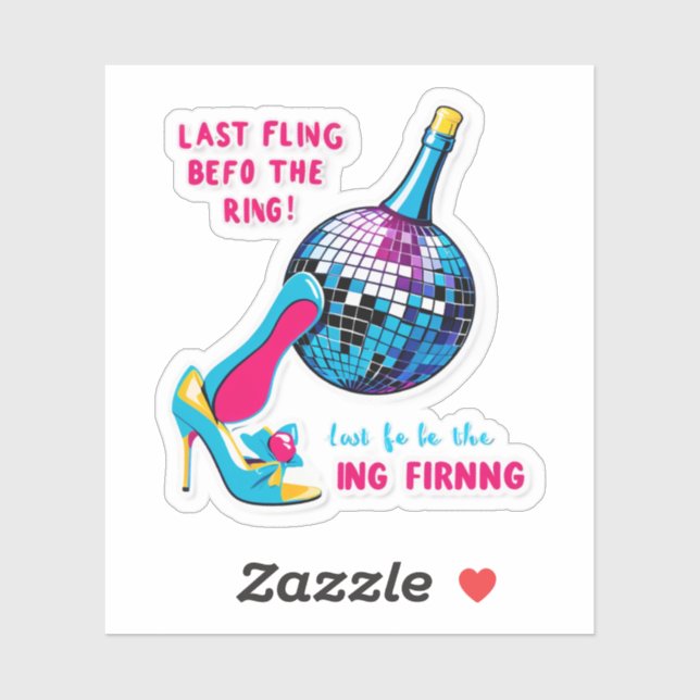 Bachelorette party sticker (Sheet)
