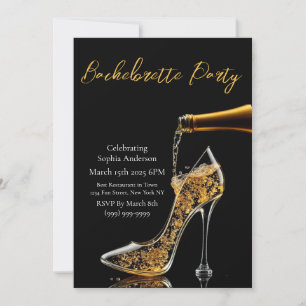 Bachelorette Party-Stiletto and Bubbly Invitation