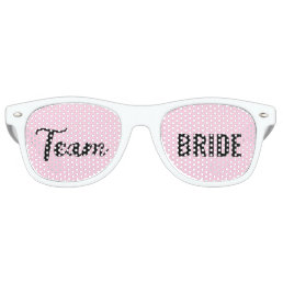 Bachelorette Party Team Bride Bridal Cool Fun Retro Sunglasses