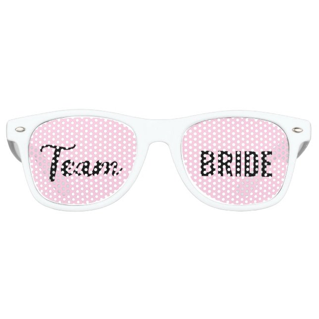 Bachelorette Party Team Bride Bridal Cool Fun Retro Sunglasses (Front)
