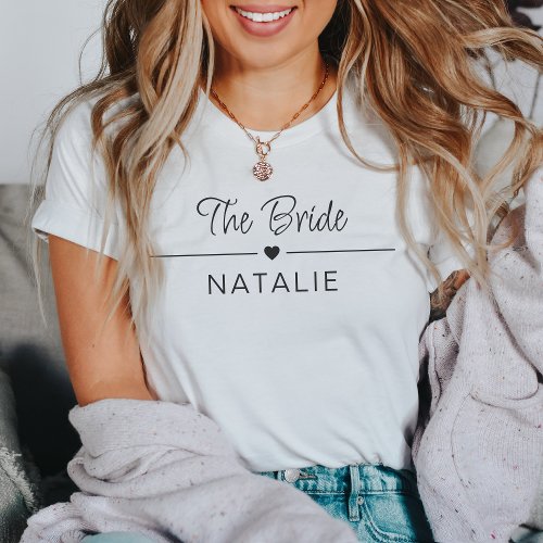 Bachelorette Party Team Bride Personalized Bridal T_Shirt