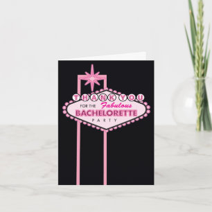 Bachelorette Party Thank You Card - Las Vegas