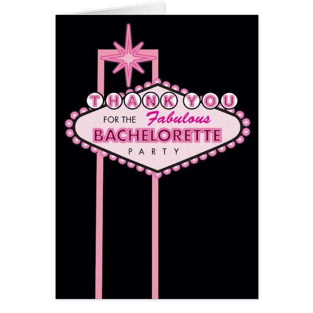 Bachelorette Party Thank You Card - Las Vegas | Zazzle