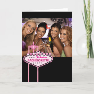 Bachelorette Party Thank You Card Photo - Vegas