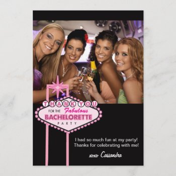 Bachelorette Party Thank You Card Photo - Vegas by tobegreetings at Zazzle