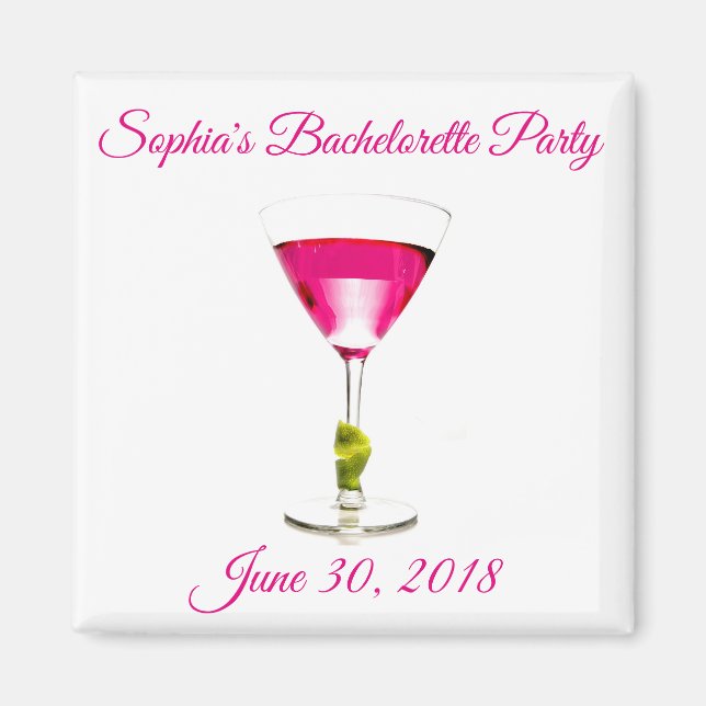Bachelorette Party Thank You Souvenir Magnet (Front)