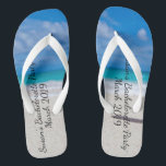 Bachelorette Party Tropical Beach Cruise Flip Flops<br><div class="desc">This design was created through digital art. It may be personalized by clicking the customize button and changing the color, adding a name, initials or your favorite words. Contact me at colorflowcreations@gmail.com if you with to have this design on another product. Purchase my original abstract acrylic painting for sale at...</div>