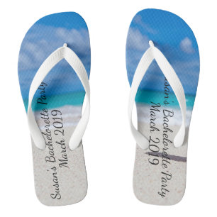 Bachelorette Party Tropical Beach Cruise Flip Flops