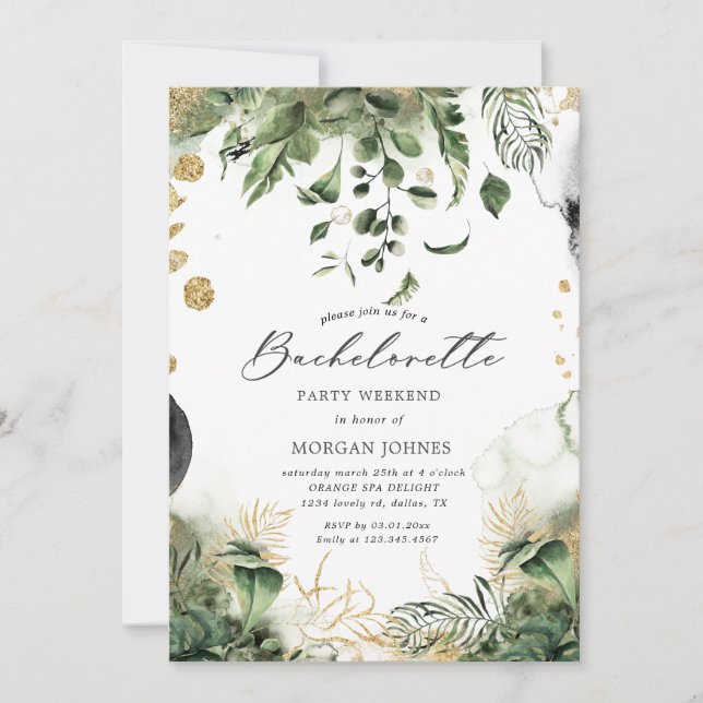 bachelorette party tropical destination Invitation (Front)