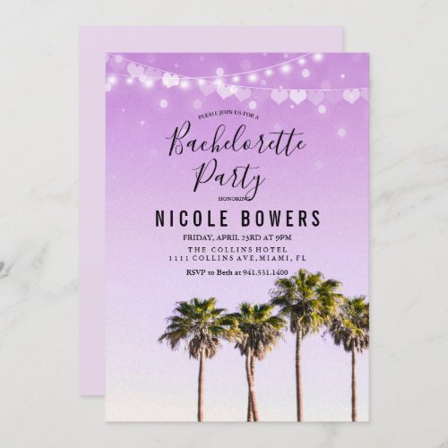 Bachelorette Party Tropical Invitation