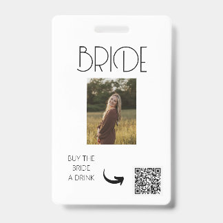BACHELORETTE PARTY, VENMO QR, BUY BRIDE A DRINK BADGE