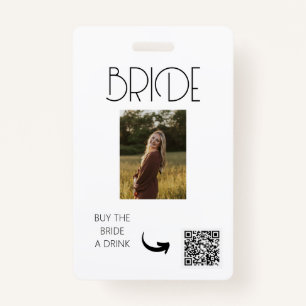 BACHELORETTE PARTY, VENMO QR, BUY BRIDE A DRINK BADGE