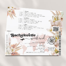 Bachelorette Party Weekend Boarding Pass Invitation