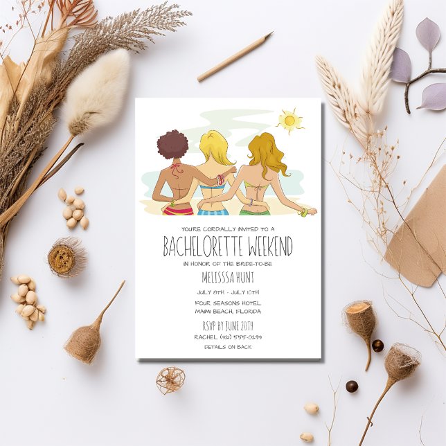Bachelorette Party Weekend Getaway Invitation (Bachelorette Party Weekend Getaway Invitation)