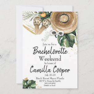 Bachelorette Party Weekend Getaway Itinerary Invit Invitation