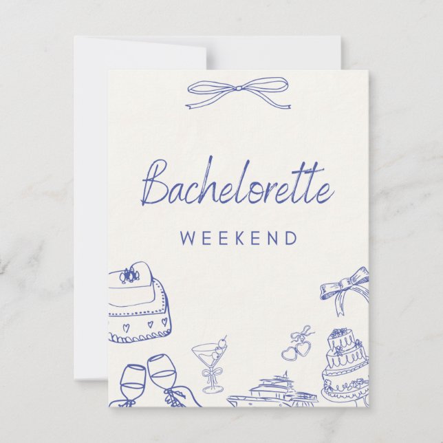 bachelorette party weekend invitation wedding  (Front)