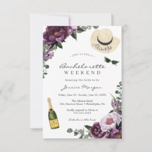 Bachelorette Party Weekend Itinerary Invitation