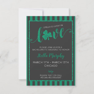 Bachelorette Party Weekend Itinerary St. Paddy's Invitation