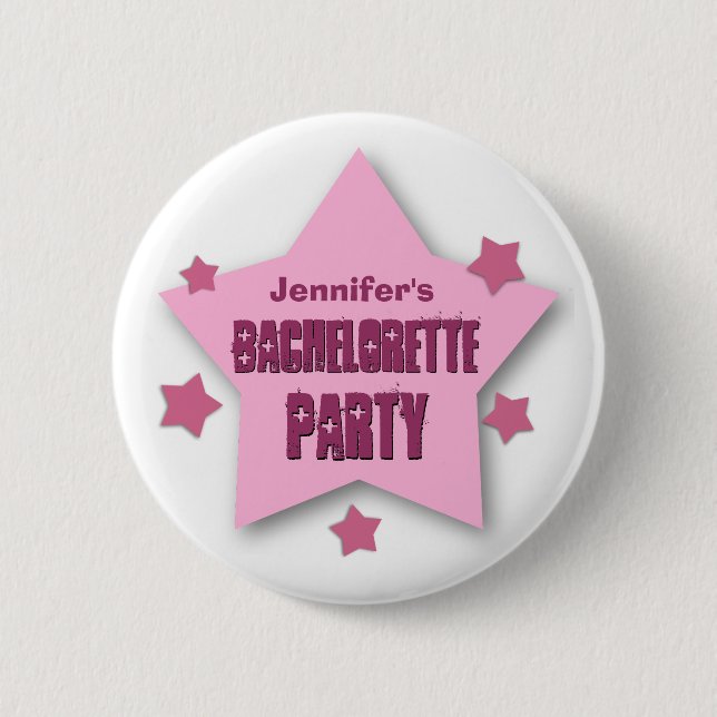 BACHELORETTE PARTY with STARS Custom Grunge V08 Button (Front)