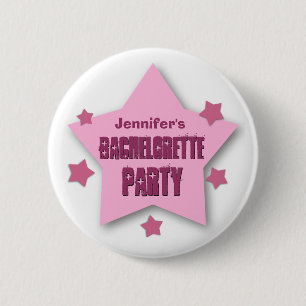 BACHELORETTE PARTY with STARS Custom Grunge V08 Button