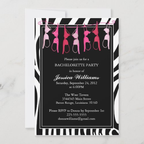 Bachelorette Party | Zebra Invites