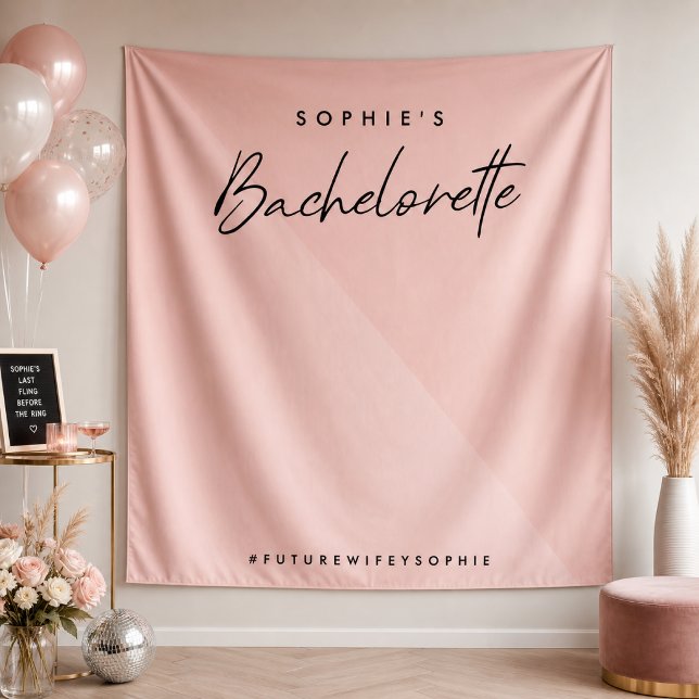 Bachelorette Peach Pink | Minimal Photo Backdrop (Creator Uploaded)