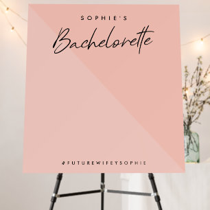 Bachelorette Peach Pink Minimal Photo Backdrop Foam Board