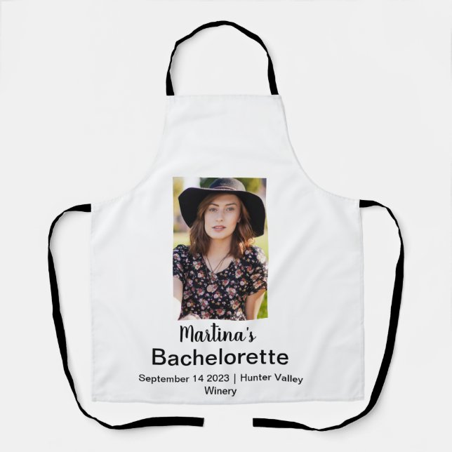 Bachelorette Personalized Name Photo Apron (Front)
