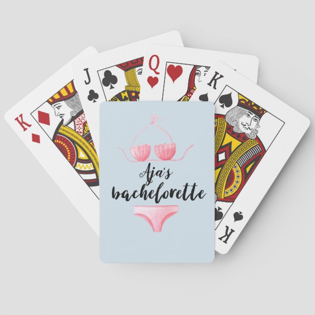 Bachelorette Personalized Poker Cards (Back)