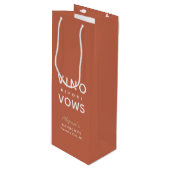 Bachelorette Personalized Vino Before Vows Wine Gift Bag (Front Angled)