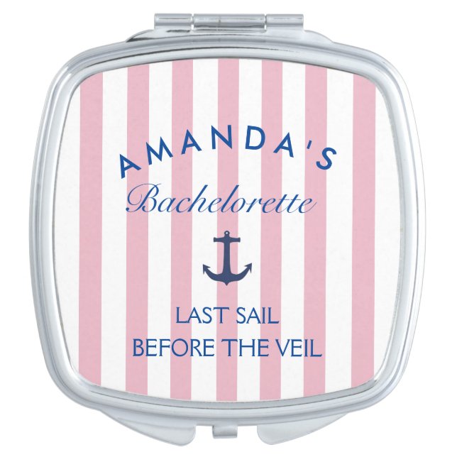 Bachelorette Pink Compact Mirror (Front)