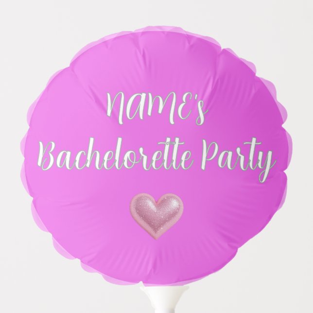 Bachelorette Pink Party Balloon (Front)