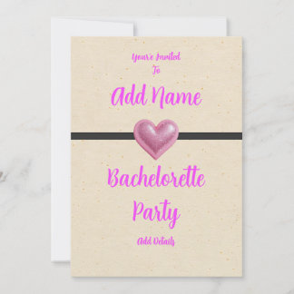 Bachelorette Pink Party Invitation