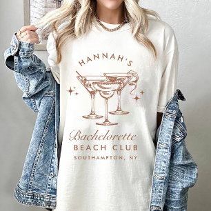 Bachelorette Retro Brown Cocktail T-Shirt