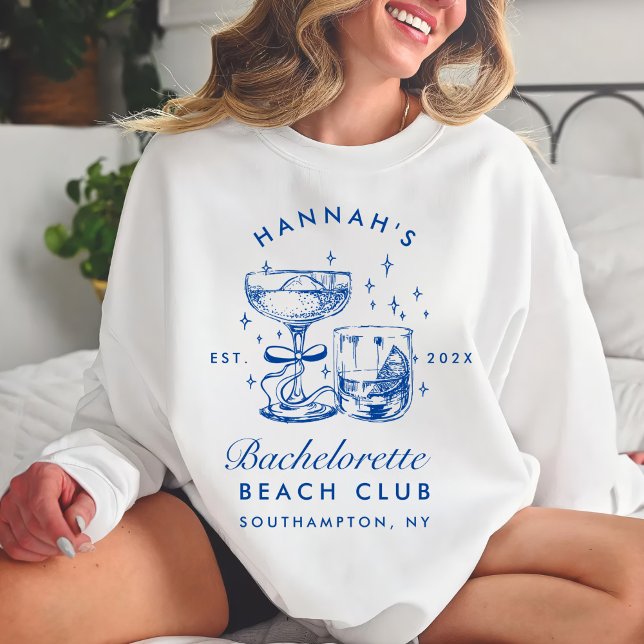 Bachelorette Retro Modern Minimalist Bridesmaid Sweatshirt (Creator Uploaded)