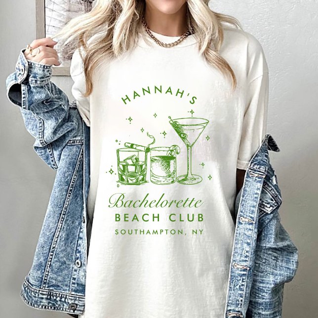 Bachelorette Retro Modern Minimalist Bridesmaid T-Shirt (Creator Uploaded)