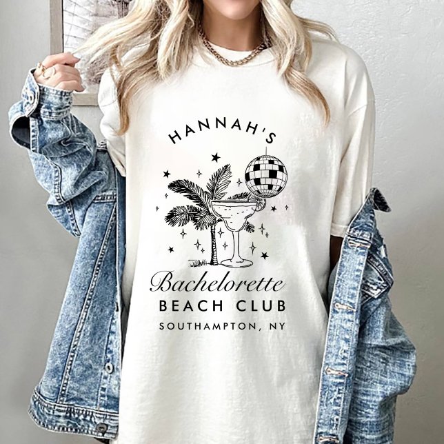 Bachelorette Retro Modern Minimalist Bridesmaid T-Shirt (Creator Uploaded)